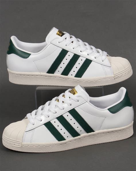 adidas superstar wit groen|adidas green leather shoes.